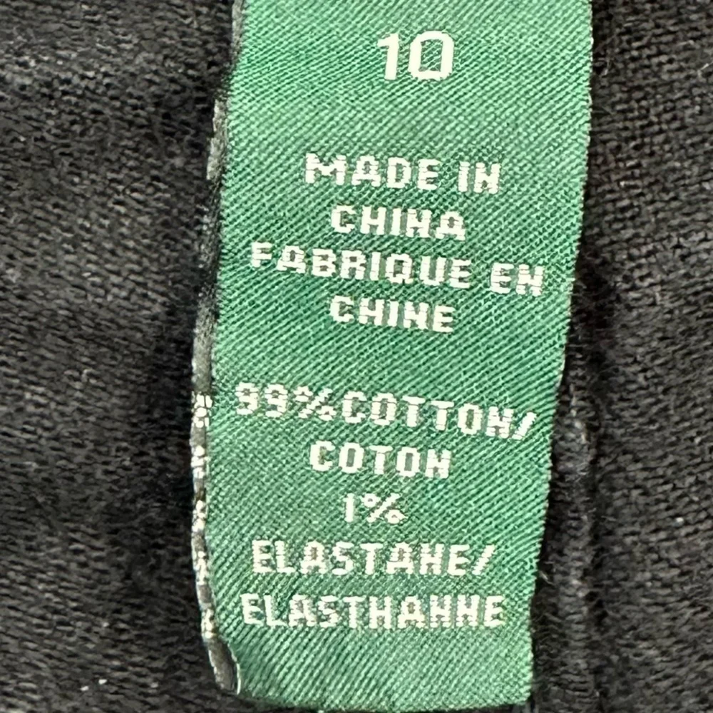 LAUREN Ralph Lauren Classic Bootcut Jeans in Black Rigid Denim High Rise Size 10